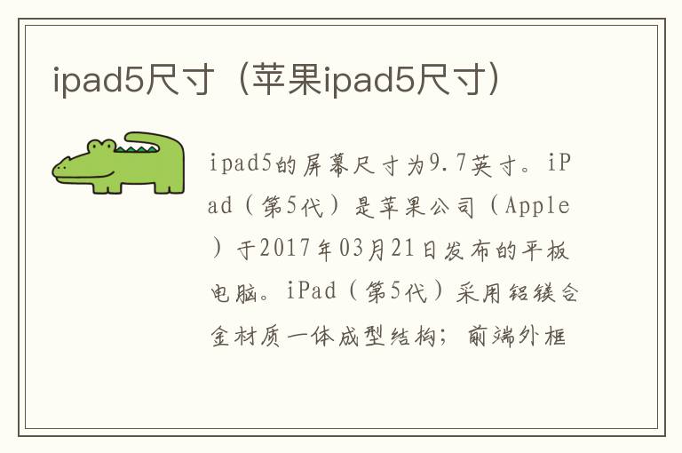 ipad5尺寸（苹果ipad5尺寸）