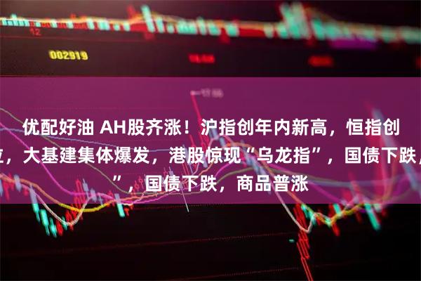 优配好油 AH股齐涨！沪指创年内新高，恒指创逾三年高位，大基建集体爆发，港股惊现“乌龙指”，国债下跌，商品普涨